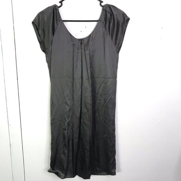 Kensie Dress Womens M Gray Silk Slinky Shapeless Loose Fit Gray Mini Club - Picture 2 of 8
